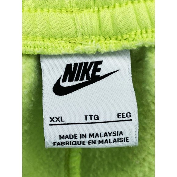 Nike Sportswear Club Fleece Liquid Lime Green Jogging Pants BV2671-736 Men's XXL - Picture 5 of 6